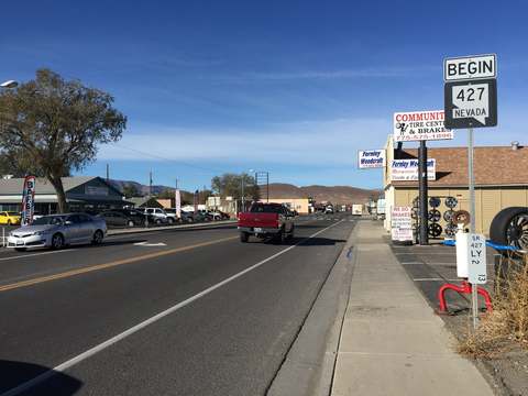 Main Street (State Route 427) in Fernley, Nevada, looking west